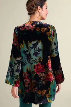 Soft Surroundings Toppers|Aaliyah Floral Velvet Topper SecretGardenBurnout