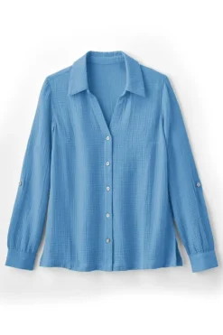 Soft Surroundings Tops|Addison Gauze Big Shirt