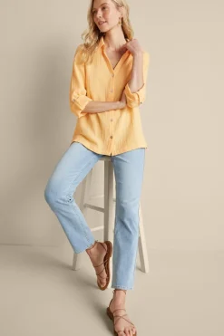 Soft Surroundings Tops|Addison Gauze Big Shirt