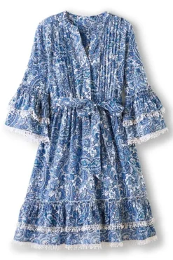 Soft Surroundings Dresses|Adeline Short Dress SpringPaisleyChambray
