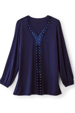 Soft Surroundings Tops|Adornment Top Cabernet