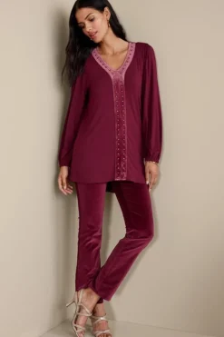 Soft Surroundings Tops|Adornment Top Cabernet