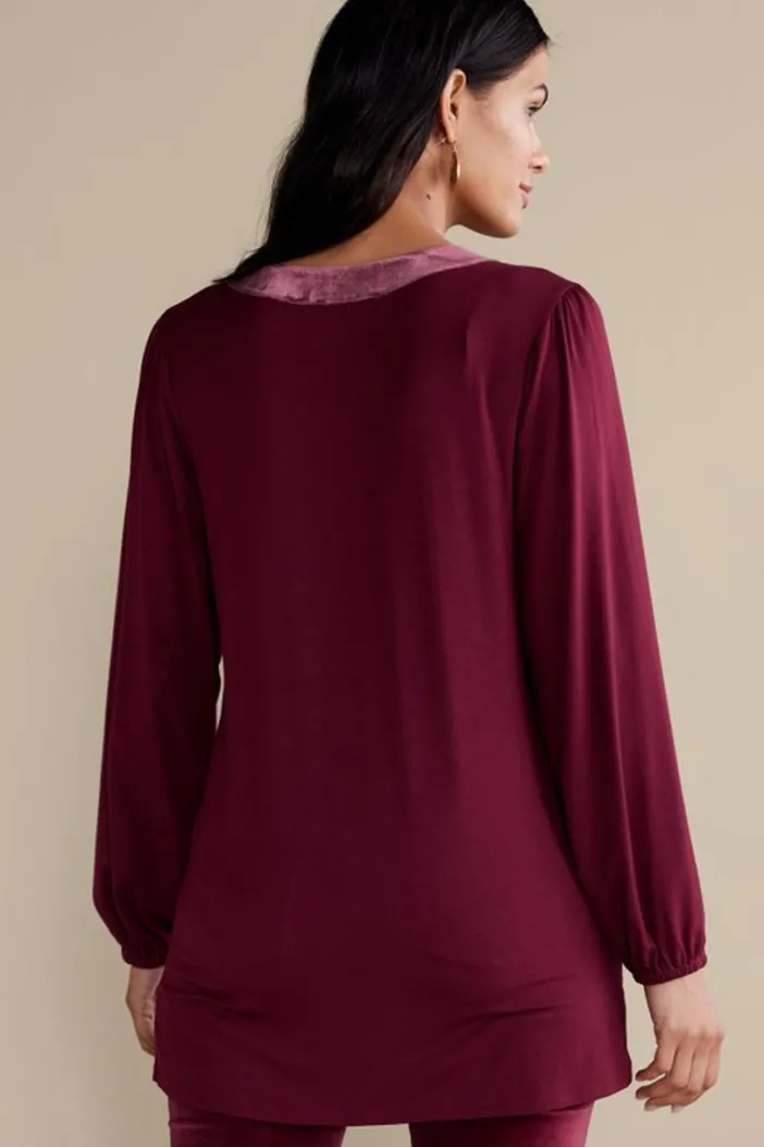 Soft Surroundings Tops|Adornment Top Cabernet