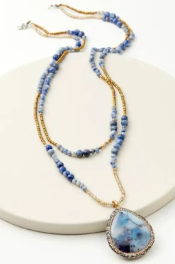 Soft Surroundings Jewelry|Necklaces|Afina Drop Necklace BlueLapis