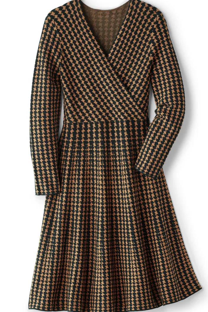 Soft Surroundings Dresses|Aida Surplice Dress Hazelnut
