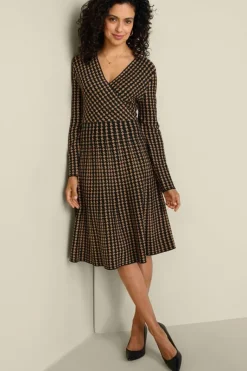 Soft Surroundings Dresses|Aida Surplice Dress Hazelnut
