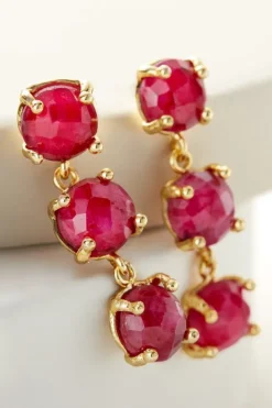 Soft Surroundings Jewelry|Earrings|Alexandra Stone Earrings Berry