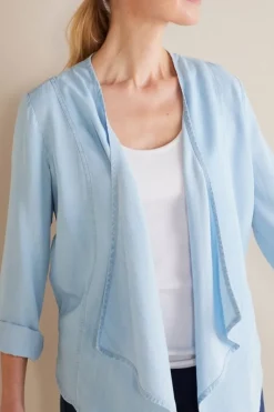 Soft Surroundings Toppers|Jackets & Coats|Alicante Tencel™ Topper LightChambray
