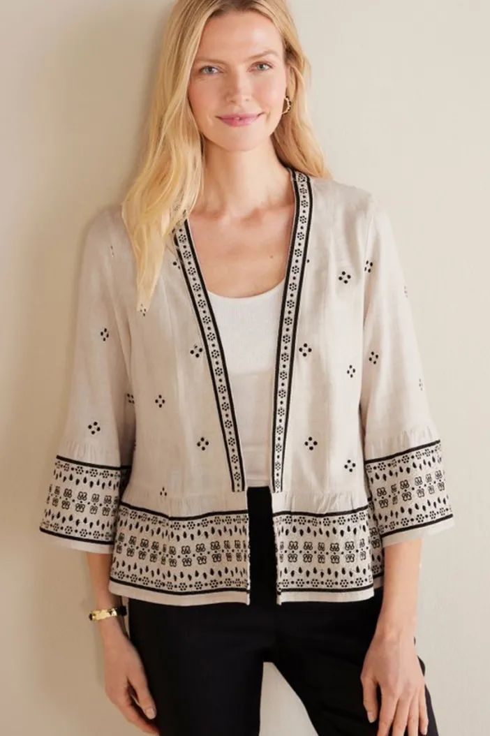 Soft Surroundings Toppers|Jackets & Coats|Amantea Jacket Moonbeam