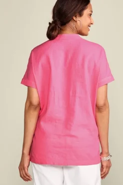 Soft Surroundings Tops|Tunics & Leggings|Annalise Linen Blend Tunic AzaleaPink