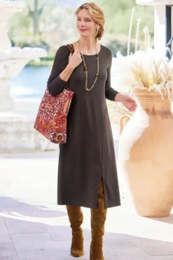 Soft Surroundings Dresses|Annette Dress EspressoHeather