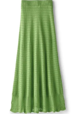 Soft Surroundings Skirts|April Crochet Sweater Skirt PiquantGreen
