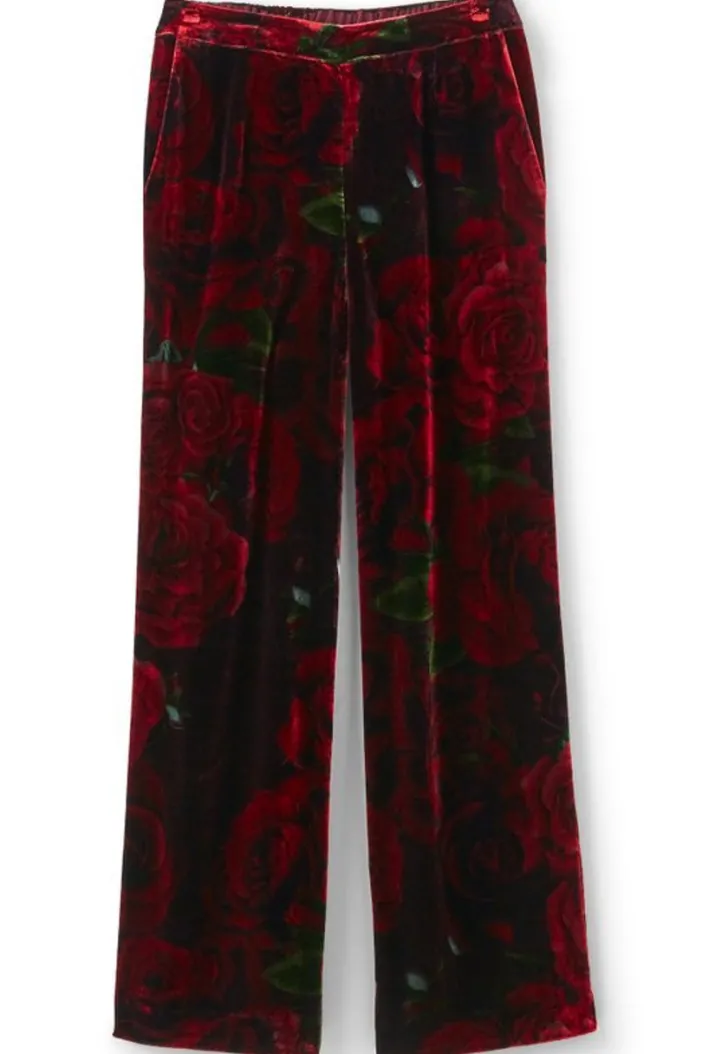 Soft Surroundings Pants|Aria Velvet Wide Leg Pants