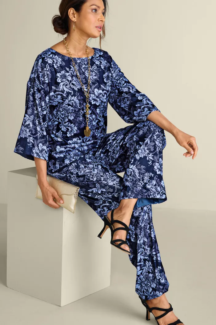 Soft Surroundings Pants|Aria Velvet Wide Leg Pants