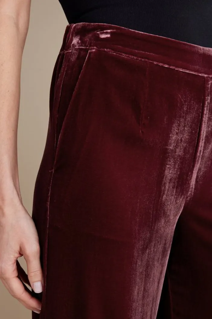 Soft Surroundings Pants|Aria Velvet Wide Leg Pants