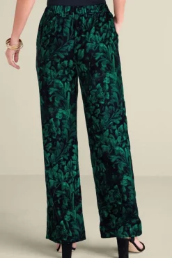 Soft Surroundings Pants|Aria Velvet Wide Leg Pants