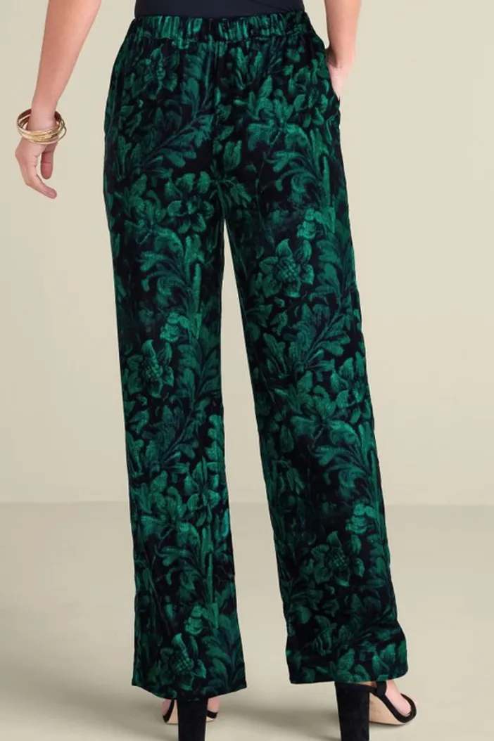 Soft Surroundings Pants|Aria Velvet Wide Leg Pants