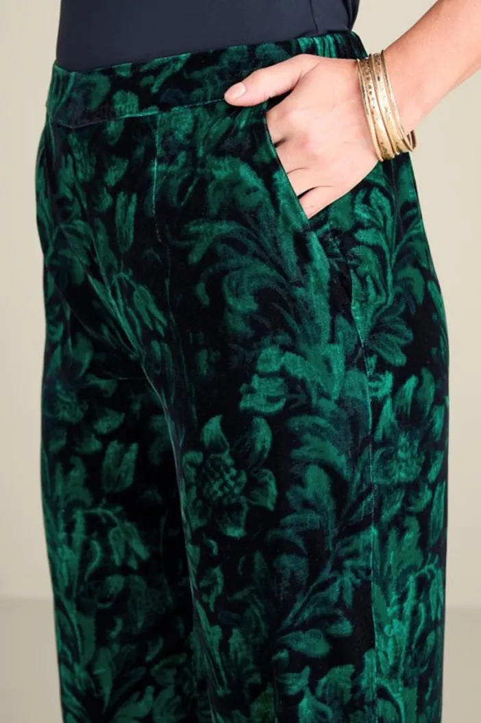 Soft Surroundings Pants|Aria Velvet Wide Leg Pants