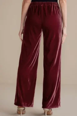 Soft Surroundings Pants|Aria Velvet Wide Leg Pants