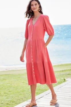 Soft Surroundings Dresses|Arielle Gauze Midi Dress