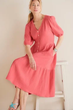 Soft Surroundings Dresses|Arielle Gauze Midi Dress