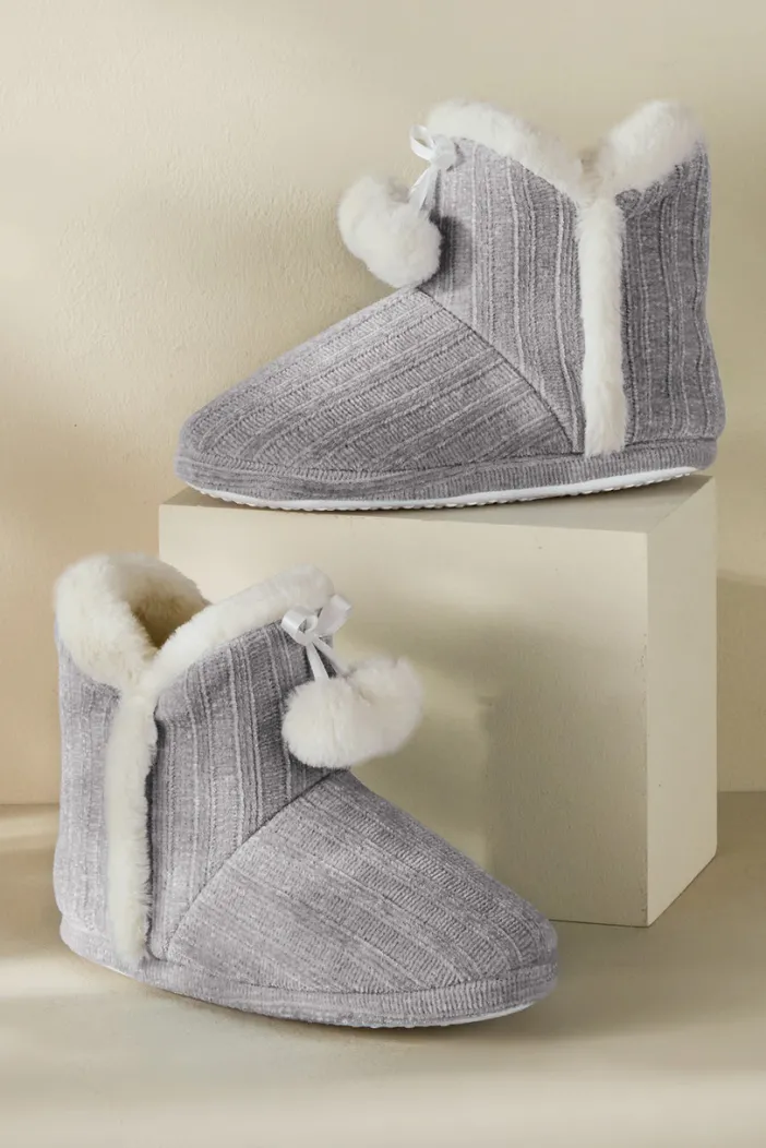 Soft Surroundings Shoes|Ashlyn Cabled Bootie Slippers