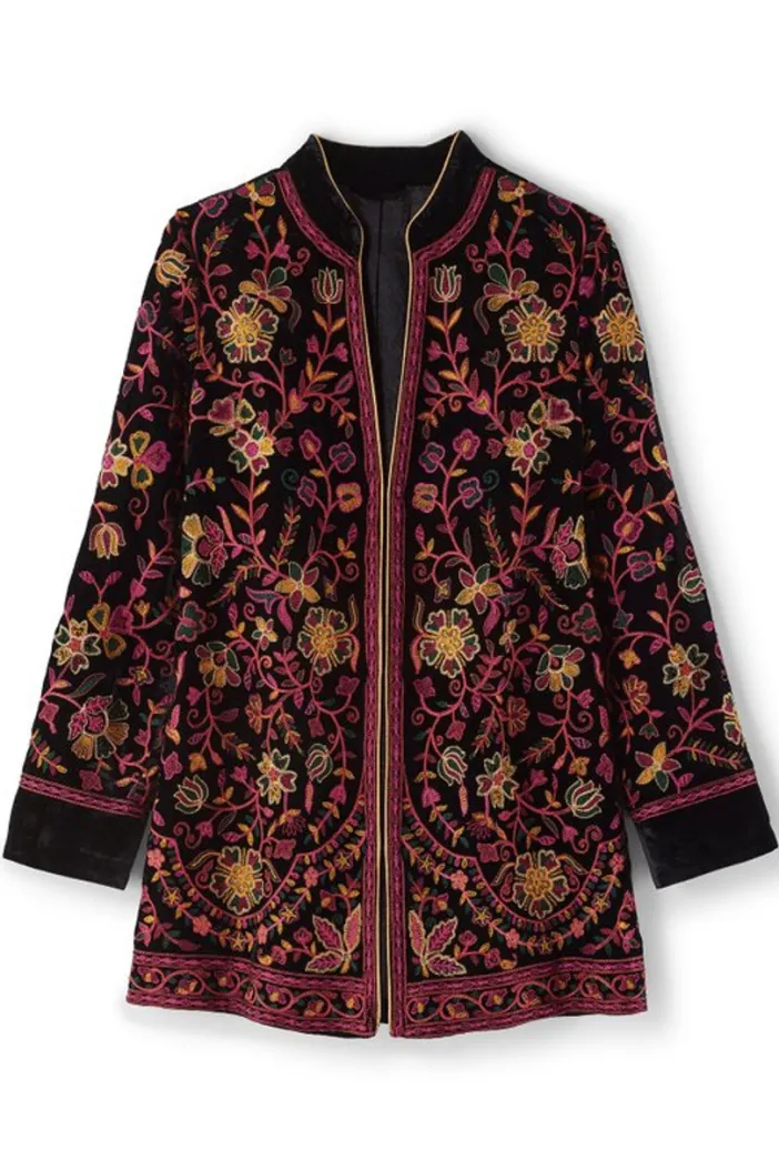 Soft Surroundings Jackets & Coats|Astrid Velvet Jacket Black