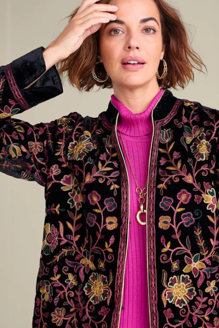 Soft Surroundings Jackets & Coats|Astrid Velvet Jacket Black