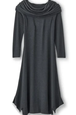 Soft Surroundings Dresses|B'call Knit Midi Dress CharcoalHeather