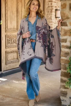 Soft Surroundings Toppers|Jackets & Coats|Beatrix Floral Wrap MidnightMulti