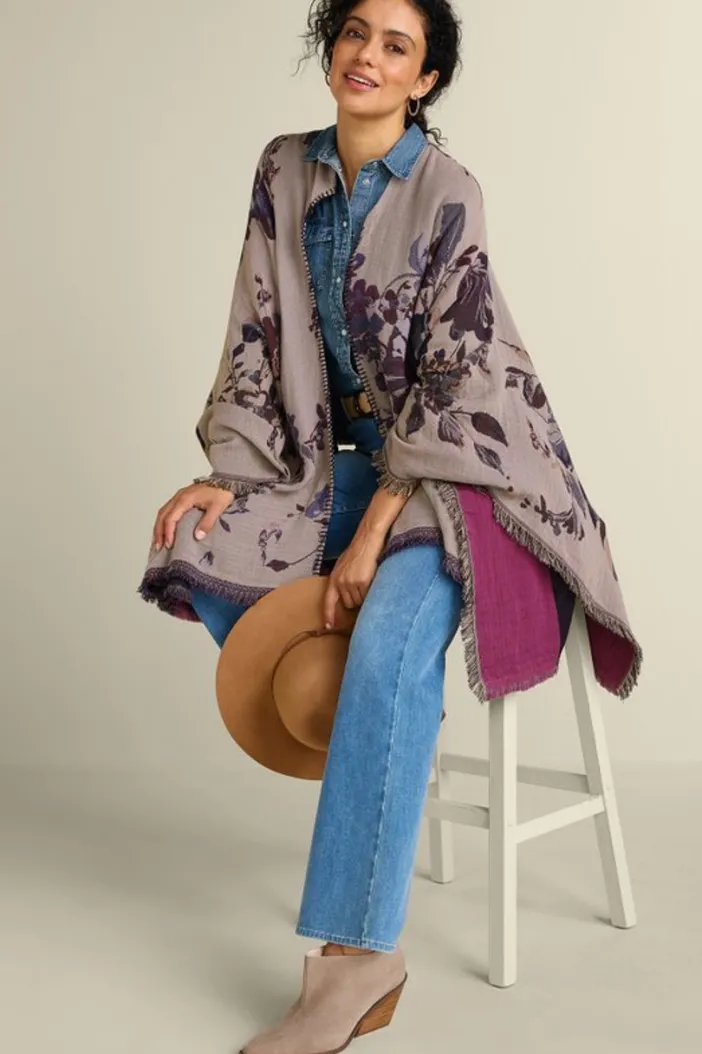 Soft Surroundings Toppers|Jackets & Coats|Beatrix Floral Wrap MidnightMulti