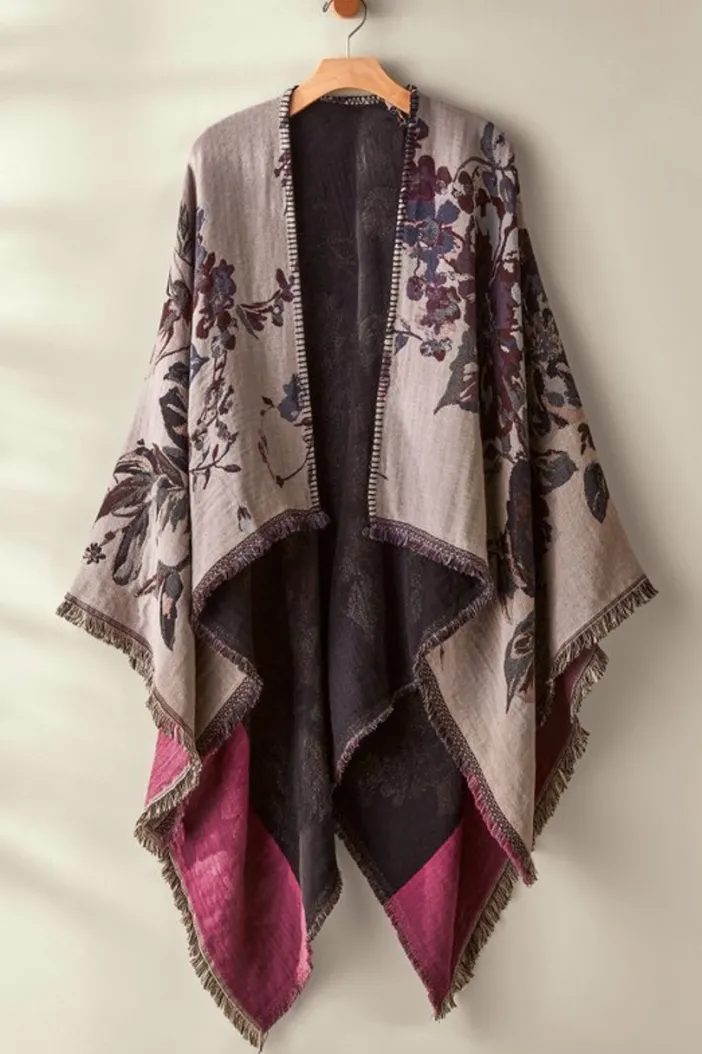 Soft Surroundings Toppers|Jackets & Coats|Beatrix Floral Wrap MidnightMulti