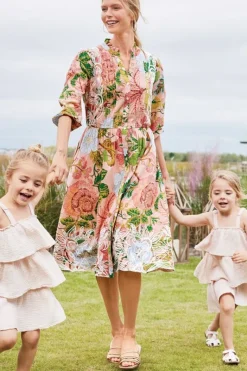 Soft Surroundings Dresses|Bellicia Embroidered Midi Dress MultiFloral