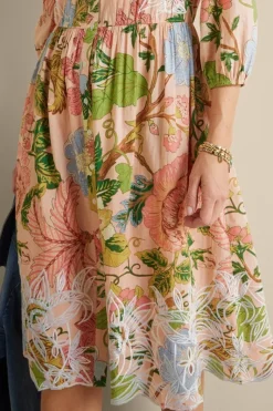 Soft Surroundings Dresses|Bellicia Embroidered Midi Dress MultiFloral