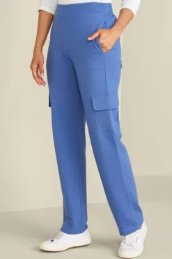 Soft Surroundings Pants|Birdie French Terry Cargo Pants TrueNavy
