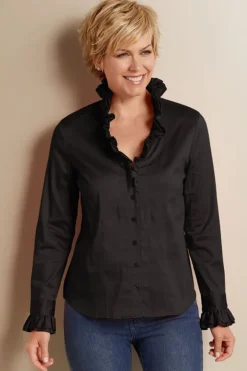 Soft Surroundings Tops|Boleyn Shirt White