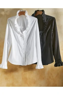 Soft Surroundings Tops|Boleyn Shirt White