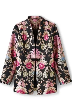 Soft Surroundings Jackets & Coats|Branca Jacquard Jacket RoseBaroqueJacquard