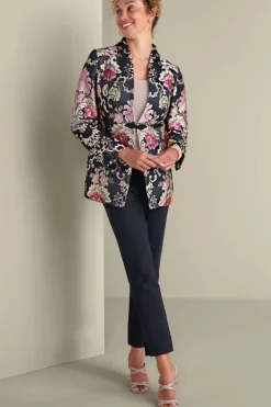 Soft Surroundings Jackets & Coats|Branca Jacquard Jacket RoseBaroqueJacquard