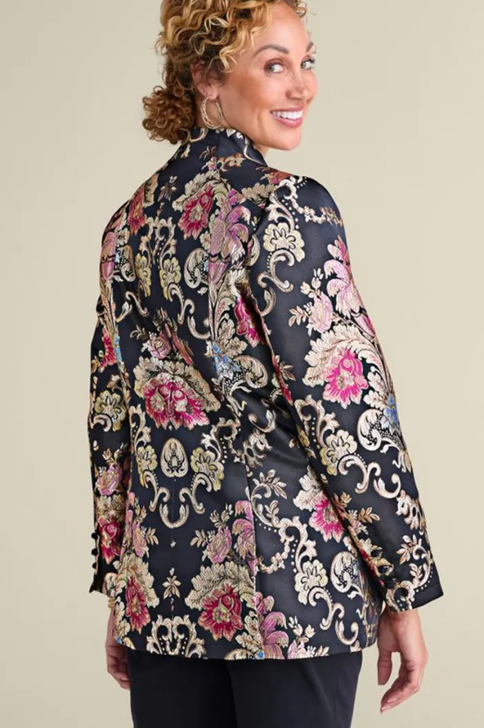 Soft Surroundings Jackets & Coats|Branca Jacquard Jacket RoseBaroqueJacquard