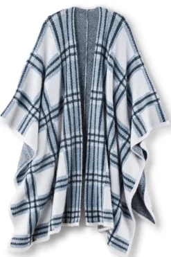 Soft Surroundings Scarves & Wraps|Braunwyn Plaid Wrap BlueWindowpanePlaid