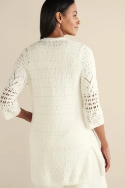 Soft Surroundings Tops|Sweaters & Cardigans|Calistoga Pointelle Cardigan GreenMilieu