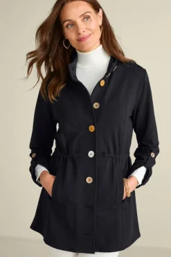Soft Surroundings Jackets & Coats|Caprice French Terry Jacket Black