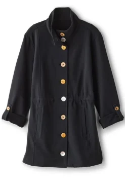 Soft Surroundings Jackets & Coats|Caprice French Terry Jacket Black