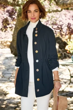 Soft Surroundings Jackets & Coats|Caprice French Terry Jacket Black