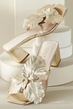 Soft Surroundings Shoes|Cecelia Ny Happy Flower Slide SoftGold