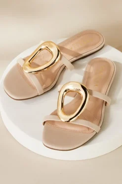 Soft Surroundings Shoes|Cecelia Ny Mig Ring Slide Alabaster/Gold