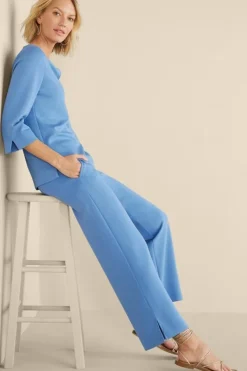 Soft Surroundings Pants|Ceri Knit Wide-Leg Pants