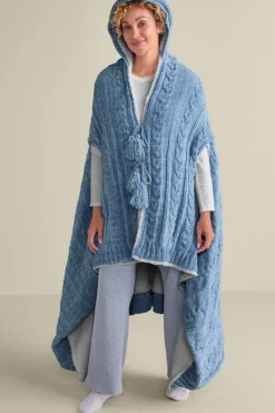 Soft Surroundings Sleepwear & Lounge|Scarves & Wraps|Chenille Sherpa Wearable Throw