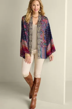 Soft Surroundings Toppers|Jackets & Coats|Cindra Topper AutumnalPatchworkMulti